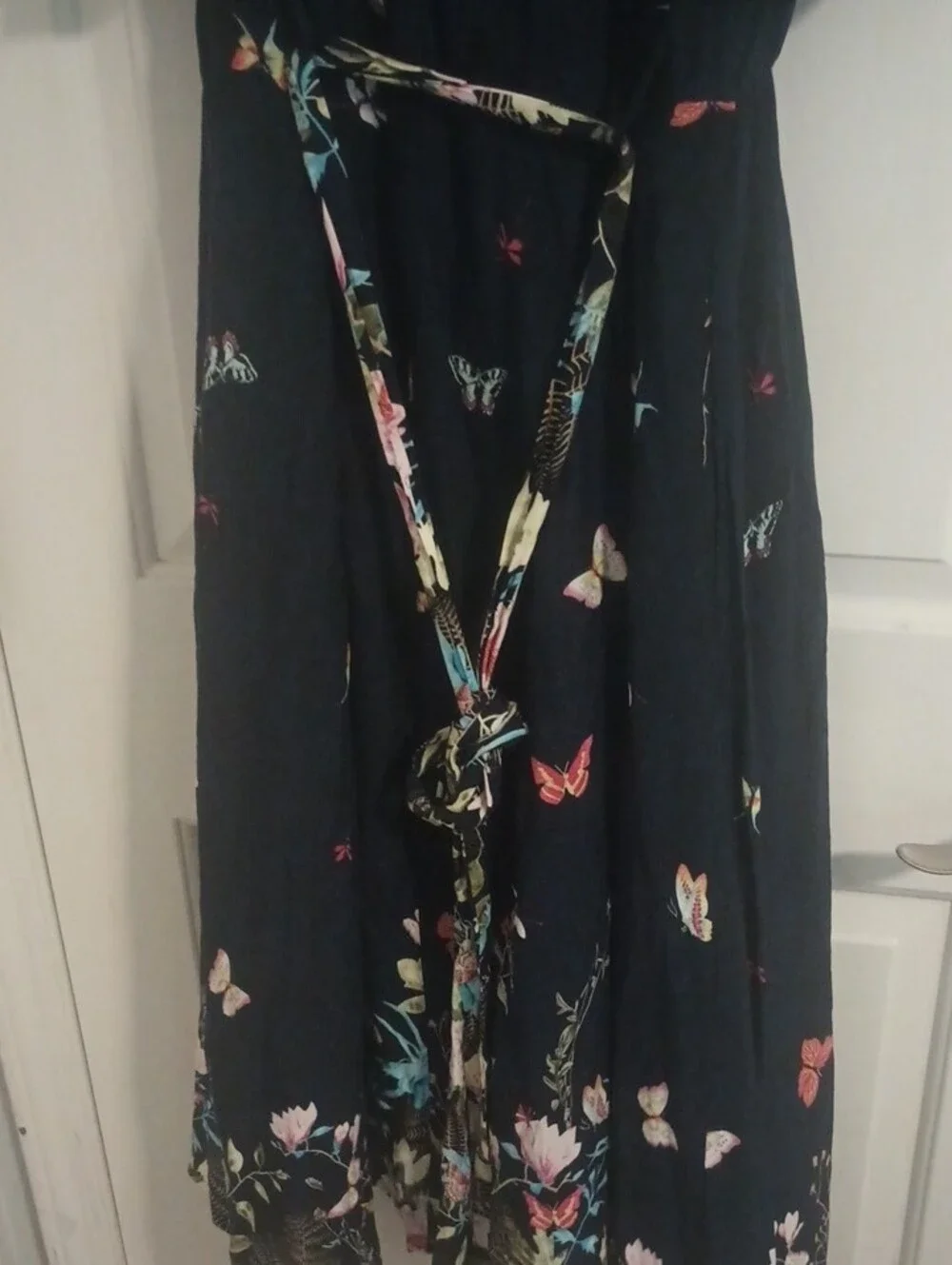 BloomChic Black Maxi Dress with Butterfly and Floral Border - Picture 10 of 10